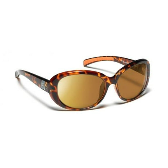 7 Eye Active Lifestyle Sunglasses Lindsay, SharpView Copper PC Lens, Light Torto