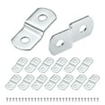 thumbnail image 1 of Uxcell 15-Pack Clips de Lienzo Offset, 1.19" x 0.52" Abrazaderas para Espejos con 30 Tornillos 0.1" Offset para Enmarcado de Imágenes Pintura en Lienzo [Plateado], 1 of 6
