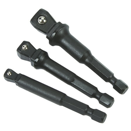 Klutch SAE Impact Wobble Socket Adapter Set, 3-Pc.