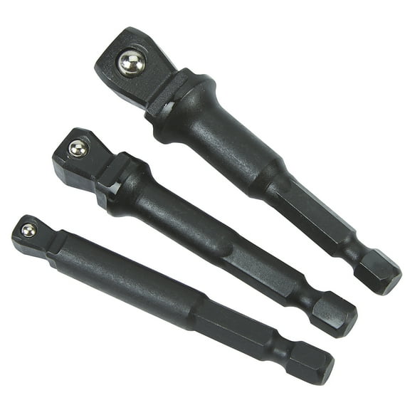 Klutch SAE Impact Wobble Socket Adapter Set, 3-Pc.
