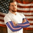 thumbnail image 3 of 4th of July Patriotic Arm Sleeves for Men Women American Flag UV Sun Protection Arm Sleeves for Outdoors Sports, 3 of 10