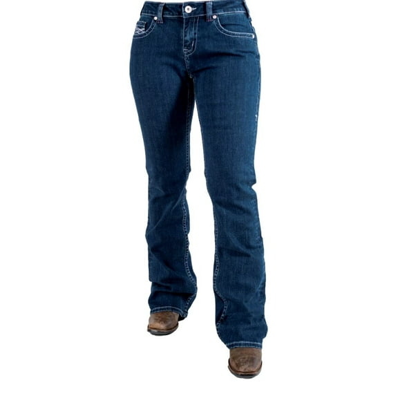 Cowgirl Tuff Western Jeans Womens Freedom Bootcut 24 Reg Med JFRDOM