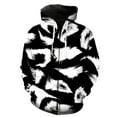thumbnail image 1 of Sudadera con capucha y cremallera con textura de piel de animal para hombre, divertida, de moda, unisex, para adolescentes, ropa de calle de gran tamaño, estilo Harajuku, con estampado 3D informal, 1 of 6