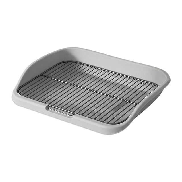 Bandeja para orinar para perros, soporte para orinar, protege los pisos, inodoro para mascotas, arenero para perros, almohadilla de entrenamiento para Gris