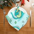 thumbnail image 5 of Iauyy Satin Napkins Set of 1- Happy Monkey 2 DIY Printing Decoration Cloth Napkin- Easy Care for Home/Party, 5 of 8