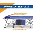 thumbnail image 5 of Alpcour Compact Folding Camping Cot - Single Person, Heavy Duty, Indoor & Outdoor Bed with Pillow - Royal Blue, 5 of 9