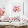 thumbnail image 4 of Designart Cute Watercolor Pink Rose Sketch - Flowers Throw Pillowwork - 16x16, 4 of 5