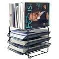 thumbnail image 2 of HGMart Desk File Organizer with 5 Stacking Magazine Sorter Rack and 3-Tier Letter Tray for Home and Office, Black, 2 of 7