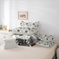 thumbnail image 6 of Homewish Retro Rustic Floral 7 Pieces Bedding Comforter Set,Country Floral Full Bedding Set,Black Beige Gray Fitted Sheet Flat Sheet For Girls,Ultra Soft Home Decor Reversible, 6 of 8