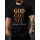 thumbnail image 1 of God Got Me Alphabet Print Crew Neck Short Sleeve T-shirt For Men, Casual Summer T-Shirt For Daily Wear And Vacation Resorts Tee For Adult, Men, Women, Teen, Teenager, Adolescent,Youth, 1 of 5
