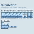 thumbnail image 3 of Teclas con estampado lateral azul degradado, teclas PBT de doble disparo con perfil Cherry, 136 teclas para teclado de jugador Cherry Gateron MX, 3 of 5