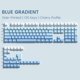 thumbnail image 3 of Teclas con estampado lateral azul degradado, teclas PBT de doble disparo con perfil Cherry, 136 teclas para teclado de jugador Cherry Gateron MX, 3 of 5