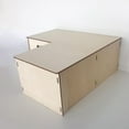 thumbnail image 6 of Sinyiin Hamster Wood House Hideout Detachable Roof for Young Guinea Pigs Small Animals, 6 of 10