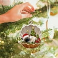 thumbnail image 4 of 1PC Christmas Stickers/Xmas Tree Hanging Pendants Decorative Exquisite Home Farmhouses Party Decor,H, 4 of 4