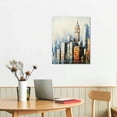thumbnail image 2 of Nawypu New York City Wall Art: NYC Skyline Canvas Pictures Wall Decor City View Painting Cityscape Artwork Abstract New York Vintage Poster for Living Room Framed, 2 of 4