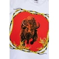 thumbnail image 3 of HEADS OR TAILS Rhinestone Studded Graphic Printed T-Shirt, Slim Fit Crewneck Tee for Men Women Unisex, Bison, 3 of 8