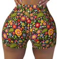 thumbnail image 2 of Logiee Paisley7 Print Women's Biker Shorts,Workout Gym Shorts,Scrunch Shorts,Tummy Control Hidden Scrunch Running Yoga Shorts-XX-Large, 2 of 8