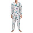 thumbnail image 3 of Fotbe cute winter Gnome Pijama de Hombre con Estampado de Manga Larga, Conjunto de 2 Piezas, Ropa de Dormir Suave y Cómoda con Bolsillos-Medium, 3 of 7