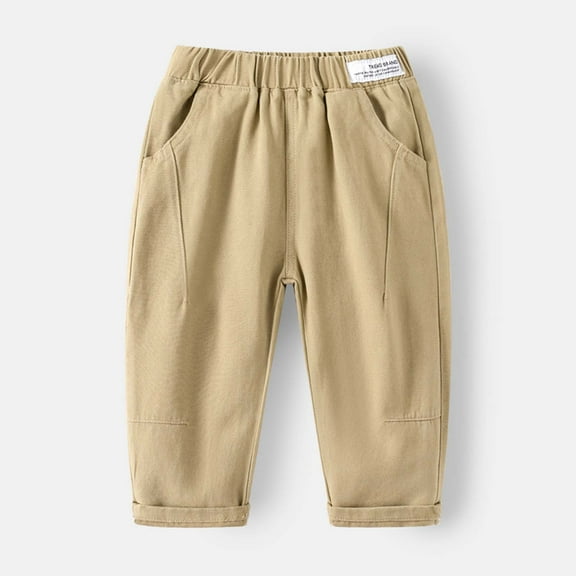 Boys' Cargo Pants Girls Khaki Pants Casual Straight Leg Pants for Teens Pants for Boys 4T