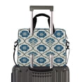 thumbnail image 2 of 16" Laptop Briefcase for Work Travel Laptop Shoulder Bag Carrying Handbag Laptop Case Blue Symmetrical Floral Pattern, 2 of 8
