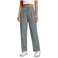 thumbnail image 4 of Danhjin Cargo Pants for Women Casual Pants Baggy Stretchy Wide Leg Streetwear Travel Hiking Pants, 4 of 7