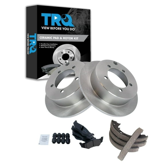 TRQ Ceramic Brake Pad & Rotor Kit Fits Select 2001-2005 Dodge Stratus