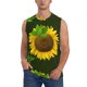 thumbnail image 1 of Fotbe Sunflower3 Men's Camiseta sin Mangas Estampada para Hombres, Playera Casual para Gimnasio, Entrenamiento, Playa-Small, 1 of 7