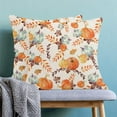 thumbnail image 2 of Fall Pillow Covers 18x18 Set of 2 Outdoor Watercolor Pumpkin Decorative Throw Pillow Linen Square Farmhouse Autumn Thanksgiving Harvest Cushion Cover Decor for Home Couch Sofa, 2 of 6