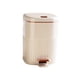 thumbnail image 2 of Contenedor de basura con pedal, bote de basura rectangular, bote de basura para baño Dorado Blanco 15L, 2 of 9