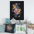 thumbnail image 3 of Designart 'Little Bird Sitting On Colourful Bouquet Of Wildflowers II' Traditional Framed Art Print, 3 of 4