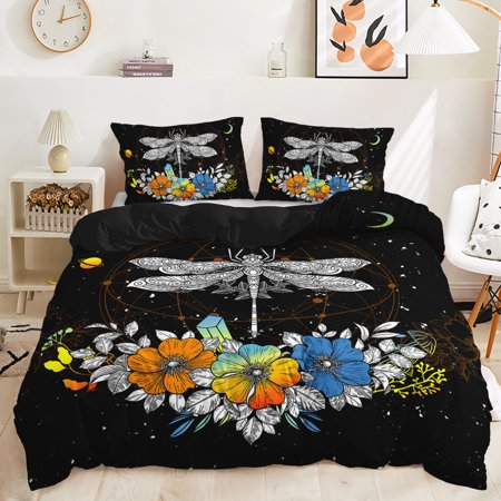 Hosima 3 Piece 3D Digital Printed Duvet Cover Full Size Bedroom Decorative Bedding Set,DEC36-Full