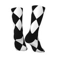 thumbnail image 5 of Funny Novelty Colorful Socks Harlequin Pattern Patterned Casual Crew Socks, 5 of 7