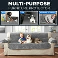 thumbnail image 2 of 2024 3-Piece Quilted Plush Sofa Pet Cover Multipurpose Furniture Protector  Chocolate, 2 of 8