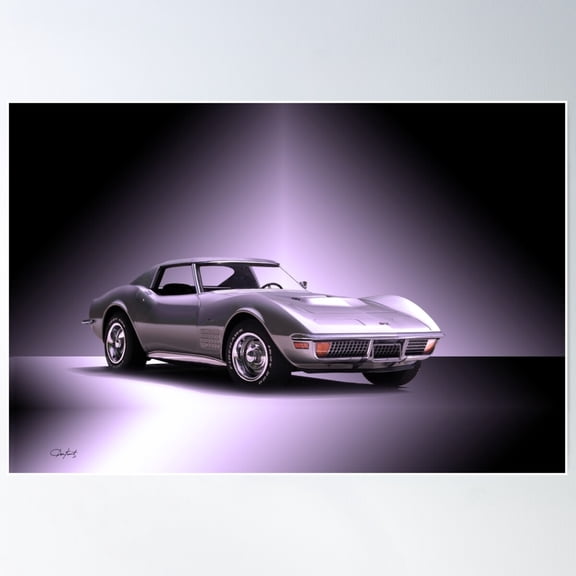 1971 Corvette C3 Stingray Zr1 Poster Wall Art, Modern Wall Decor For Living Room Bedroom, 8x12 UNFRAMED