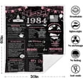 thumbnail image 5 of 50th Birthday Gifts for Women Best 1974 Birthday Decorations for Mom Aunt Friends,Back in 1974 Unique 50 Year Old Birthday Pink Blanket for Her,Soft Comfortable Throw Blanket 50''x60'', 5 of 5