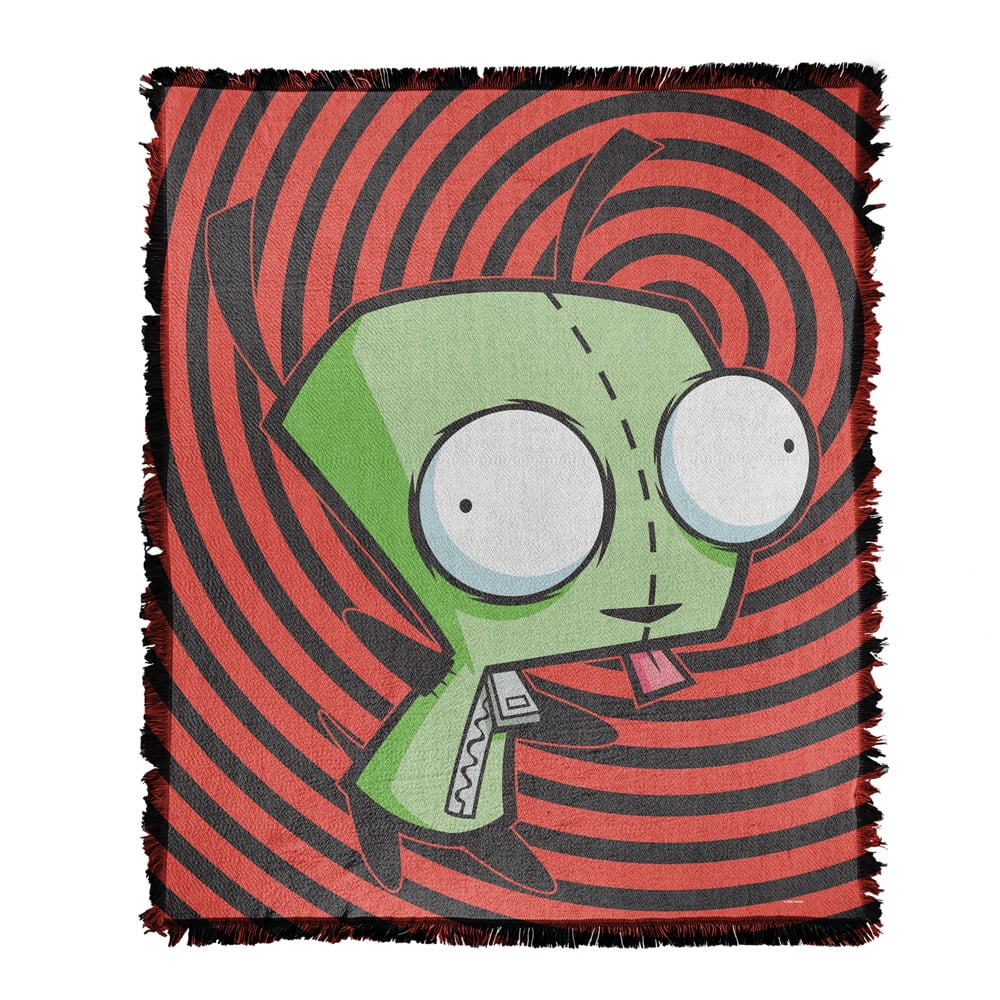 Invader Zim Blanket, 50"x60" Invader Zim Gir Spiral Woven Tapestry