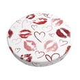 thumbnail image 1 of Balery Red Lips Fundas de asiento para taburete de bar redondo de tela de terciopelo ajustables que protegen de arañazos y manchas para sillas de 14 a 17 pulgadas.-13 inch, 1 of 7