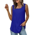 thumbnail image 2 of Yubnlvae Blue Tank Tops for Women Summer Outfits 2025 Square Neck Casual Shirts Blouses，Tank Tops for Women Summer Outfits 2025 Square Neck Casual Shirts Blouses, Xxl, 2 of 6