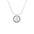 thumbnail image 2 of Delight Jewelry Silvertone Chinese Symbol ''Good Luck'' Silver-tone You Mean the World to Me Ring Necklace, 18", 2 of 4