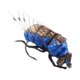 thumbnail image 1 of Moscas de pesca con mosca Anzuelo de acero al carbono Señuelos de pesca hechos a mano Cebos artificiales para Azul, 1 of 9