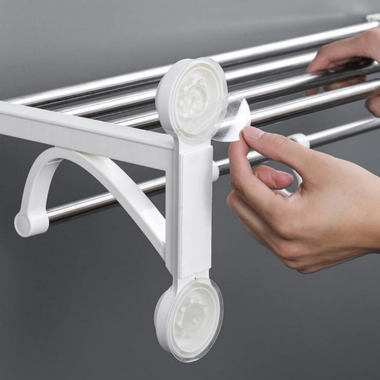 Suction Cup Towel Bar Adjustable Towel Rack No Drill Removable Hand Towel Holder Wall Mounted Towel Hanger for Bathroom Kitchen Door White Walmart