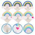 thumbnail image 4 of 6pcs ganchos de pared decorativos en forma de arcoiris ganchos de pared adhesivos para la oficina de cocina en casa, 4 of 6