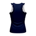 thumbnail image 6 of Double Lined Tank Top Ribbed High Neck Sleeveless Tees Tunic Tank Tops for Women Summer Beach Tank Top Z01 Navy XL, 6 of 7