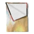 thumbnail image 2 of Cityscape Soft Flannel Fleece Throw Blanket, Utopia Islands Floating Future Cities Imaginary Fantasy Artwork Futuristic, Cozy Plush for Indoor and Outdoor Use, 50" x 60", Yellow Peach, by Ambesonne, 2 of 5