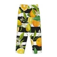 thumbnail image 3 of Lsque Orange and Lemon Print Women's Pajama Pants, Lounge Pant - Comfortable Home Wear,Elastic Waistband, Stylish Design-Small, 3 of 9