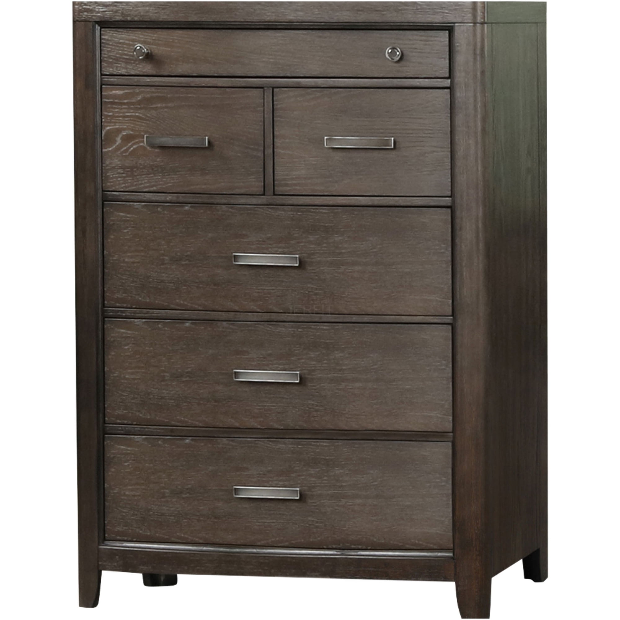JERFIT 6-Drawer Dresser Antique Brown Wood Chest of Drawers with Cedar Lined Storage Bedroom Furniture Organizer