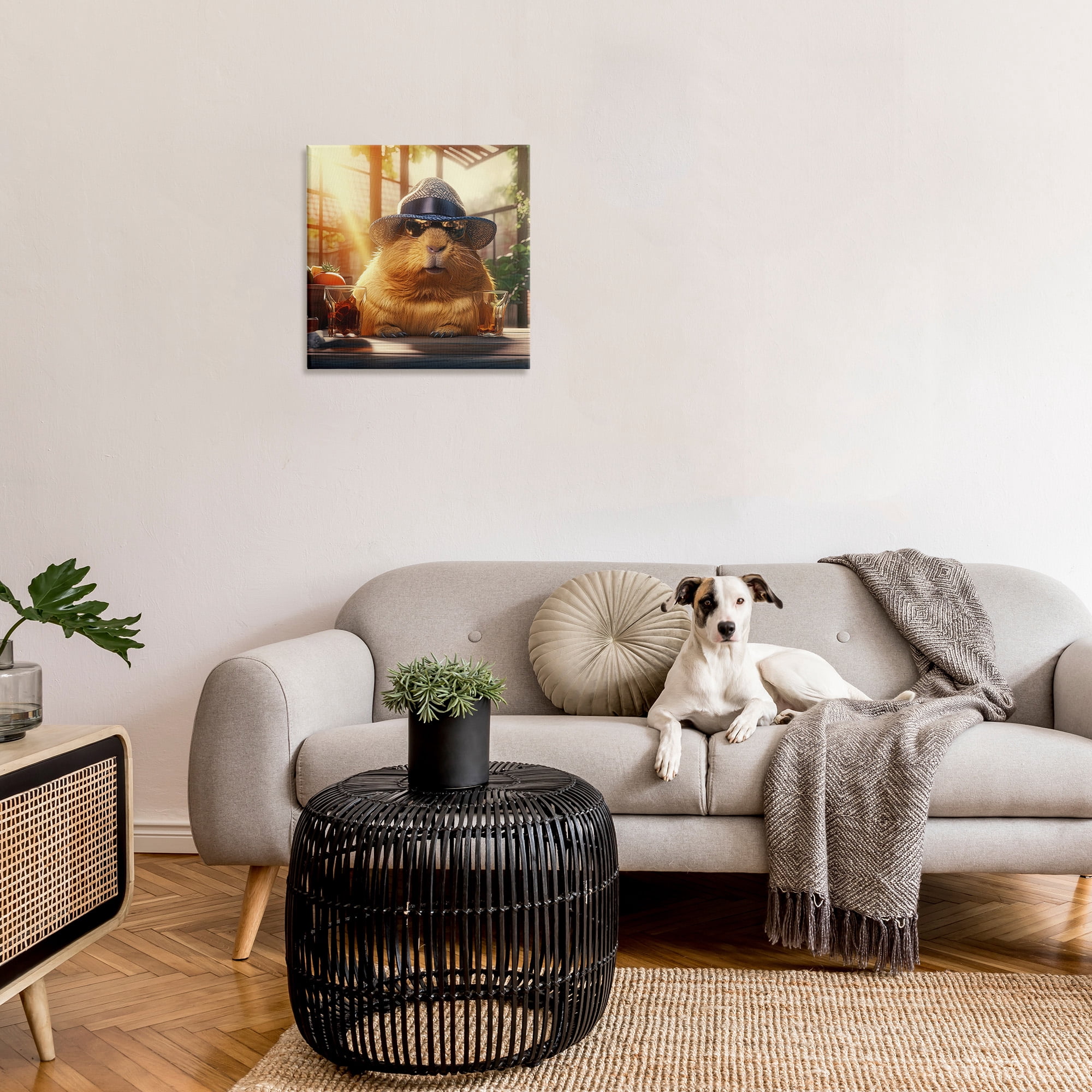 Stupell Industries Beaver & Summer Sunlight Animals & Insects Painting Gallery Wrapped Canvas Art Print Wall Art, 24 x 24