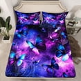 thumbnail image 2 of Homewish Gradient Butterflies 4pcs Bed Sheets For Teens Adults,Universe Galaxy King Sheets,Exotic Style Super Cozy Sheet Set,Ultra Soft Home Decor, 2 of 7