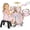 Pink, variant on Aijohnny Toddler Light Jazz Drum Set, Musical Kid Drum Set with Stool, Pedal & Drumsticks, Birthday Gifts for Kids 1-3 3-5 5-8 Years Old