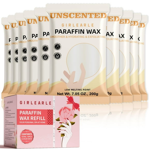 Recambios de cera de parafina GIREARLE, bloques sin perfume de 10 x 200 g